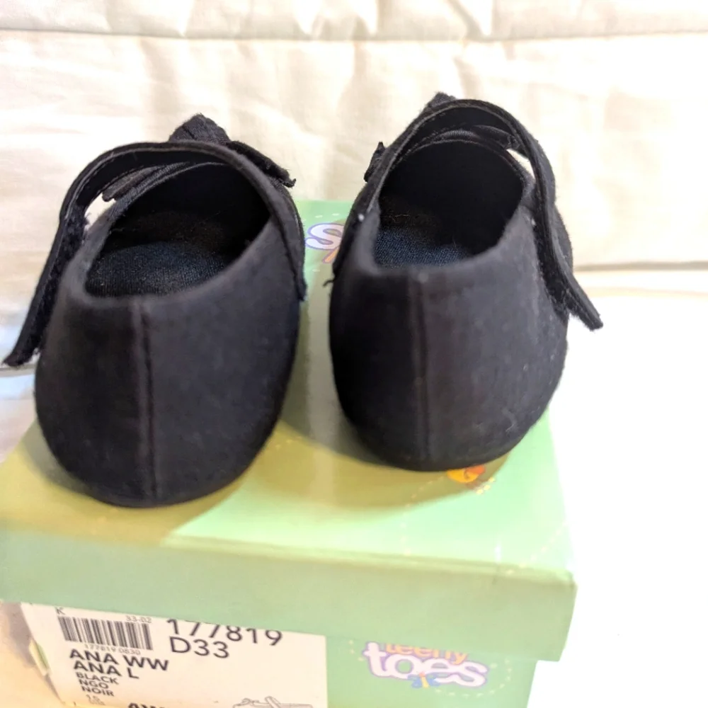 Teeny Toes Toddler Girls Black Dress Shoes Size 4W